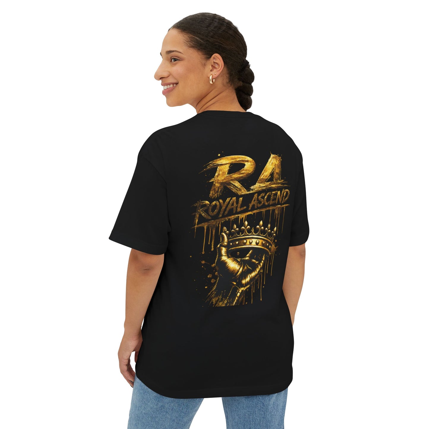 Motivational Crown Tee — "We Don't Follow the Path We Build Our Own" Oversized Shirt
