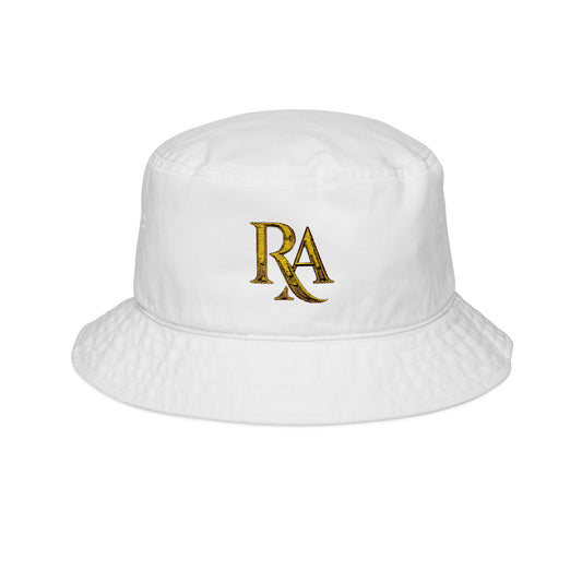 Embroidered 'RA' Gold Logo Bucket Hat