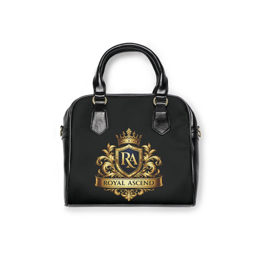 Royal Ascend Black Shoulder Handbag