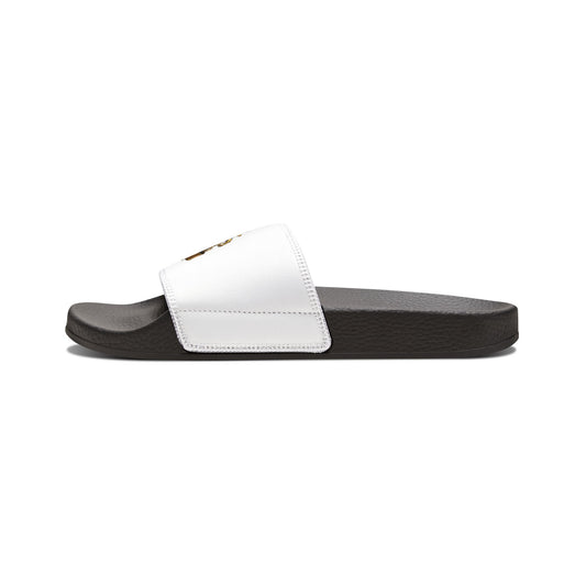 Slide Sandals — Classic Gold Crest Logo Removable-Strap Slides