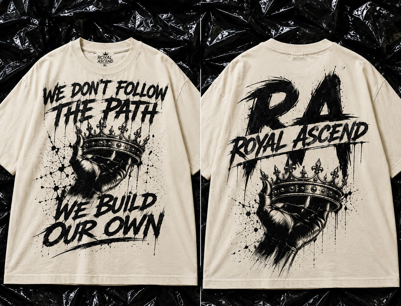 Royal Ascend™ “Build Our Own” Premium Boxy Tee – Cream Edition