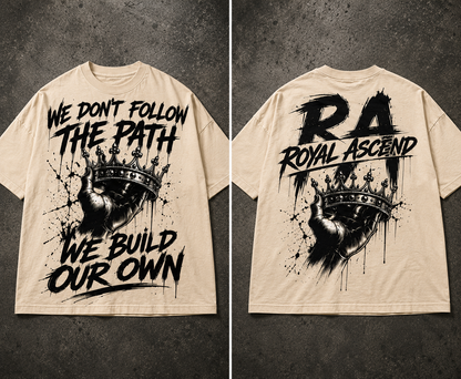 Royal Ascend™ “Build Our Own” Premium Boxy Tee – Cream Edition