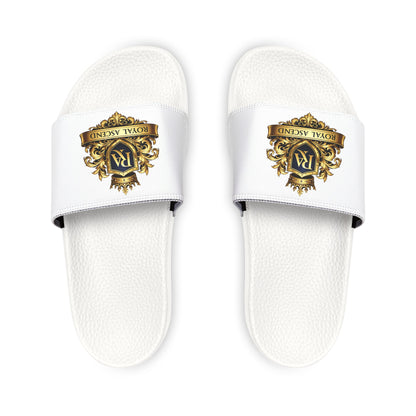 Slide Sandals — Classic Gold Crest Logo Removable-Strap Slides