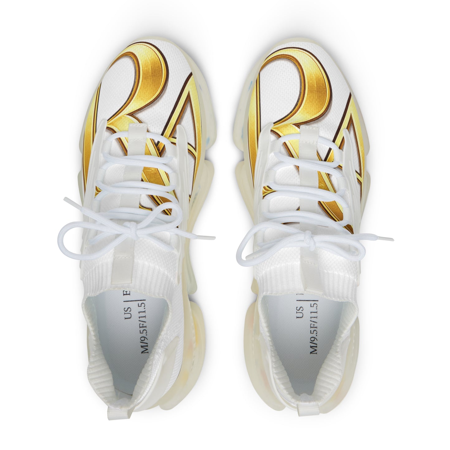 Sneakers with Gold Script Accent