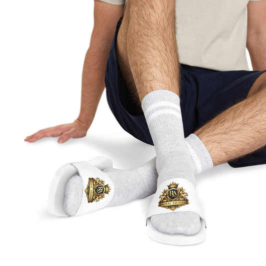 Slide Sandals — Classic Gold Crest Logo Removable-Strap Slides