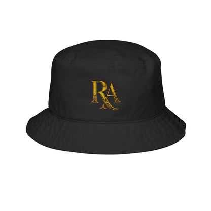 Embroidered 'RA' Gold Logo Bucket Hat