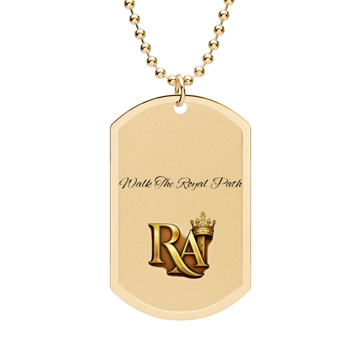 Gold Crown RA Necklace