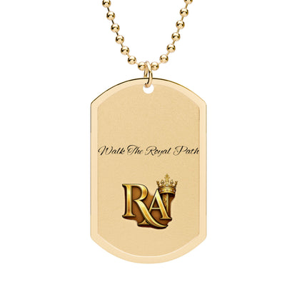 Gold Crown RA Necklace