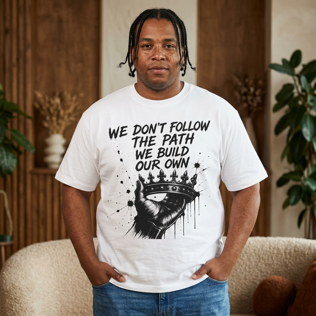 Graphic Tee — "We Don't Follow the Path, We Build Our Own" Streetwear T-Shirt