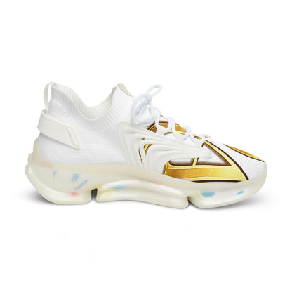 Sneakers with Gold Script Accent