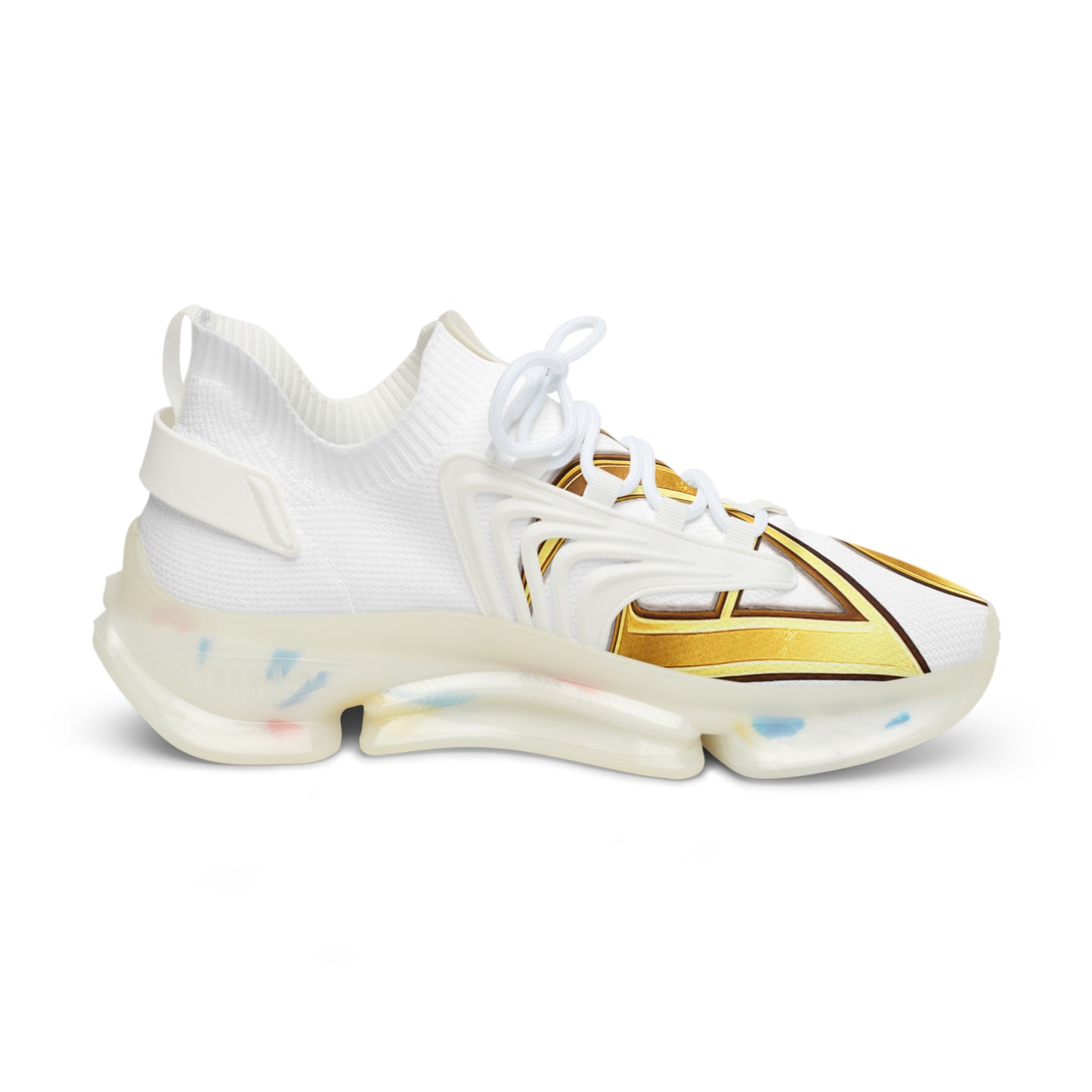 Sneakers with Gold Script Accent