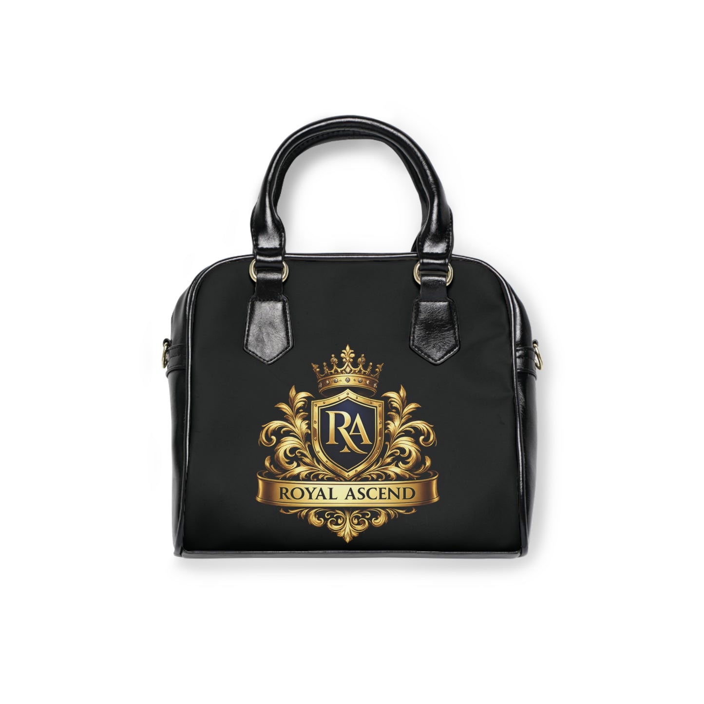 Royal Ascend Black Shoulder Handbag