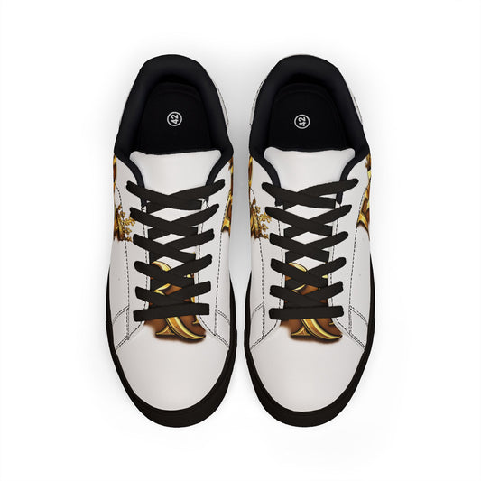 Gold 'Ra' Egyptian Logo Casual Shoes