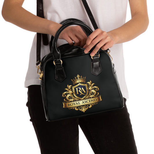 Royal Ascend Black Shoulder Handbag