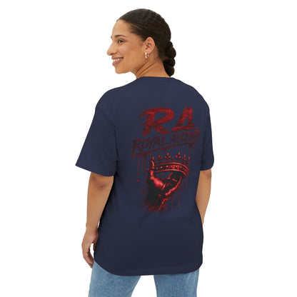 Boxy Tee — "We Don't Follow the Path, We Build Our Own" Red Crown Graphic