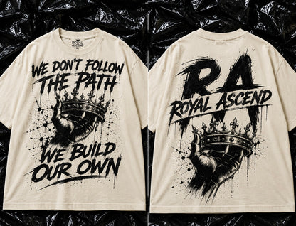 Royal Ascend™ “Build Our Own” Premium Boxy Tee – Cream Edition